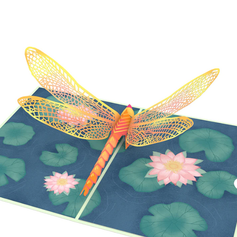 Lovepop Pop-up Card: Dragonfly on Water Lily