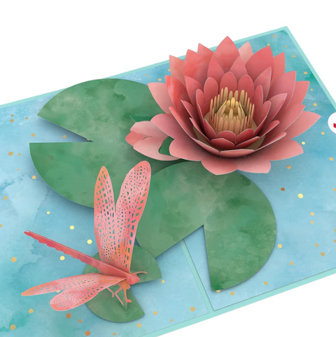 Lovepop Pop-up Card: Water Lily Dragonfly