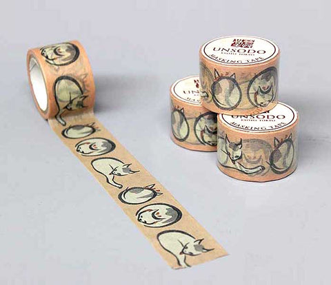 Ukiyoe Washi Tape: M-14 Cats (Keisai)