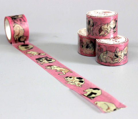 Ukiyoe Washi Tape: M-4 Cats (Kuniyoshi)