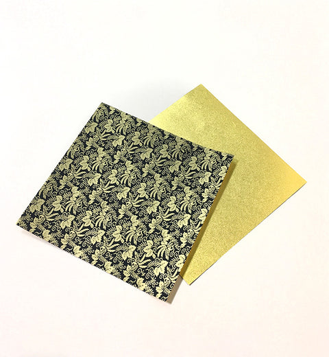 Phoenix (Red and Black on Gold) Origami