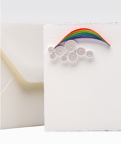 Fabriano greeting card - Quilling Rainbow