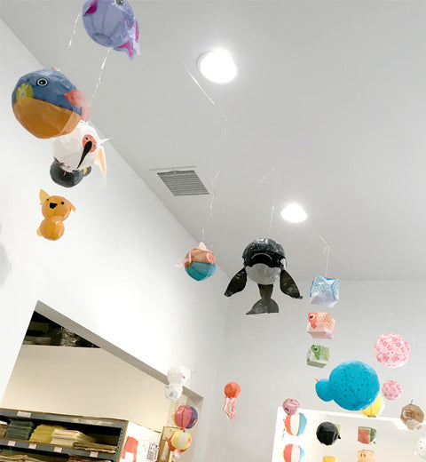 Square Paper Balloons - Kamifusen