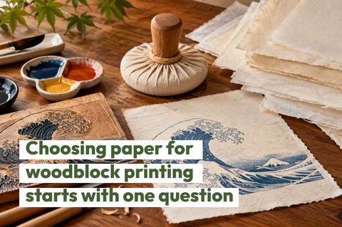 Japanese paper for woodblock printing: Great Wave print on washi