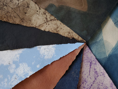 Cave Paper Natural Flax 17"x21" decorative craft paper showing detailed design texture and product finish