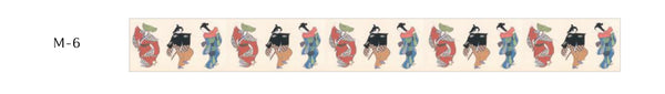 Ukiyoe Washi Tape: M-6 Genroku Dance