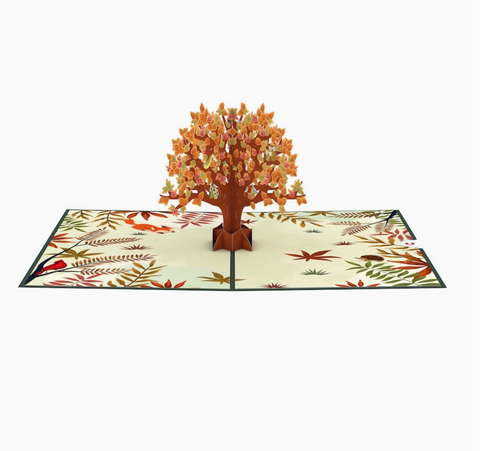 Lovepop Pop-up Card: Fall Woodland Animal Tree