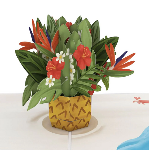 Lovepop Pop-up Card: Tropical Flower Basket