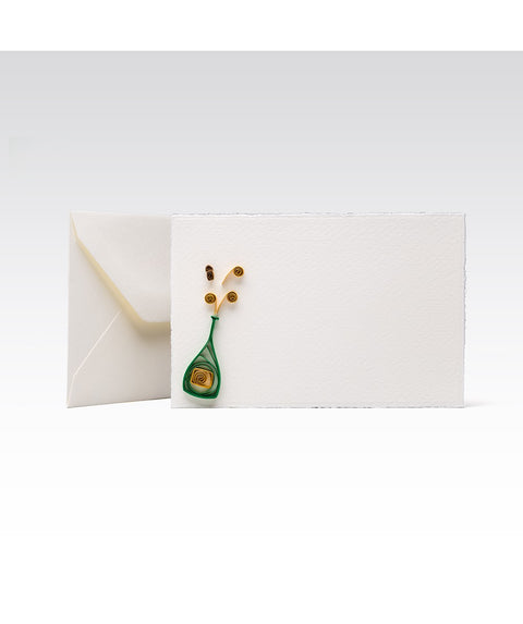 Fabriano greeting card - Quilling Champagne