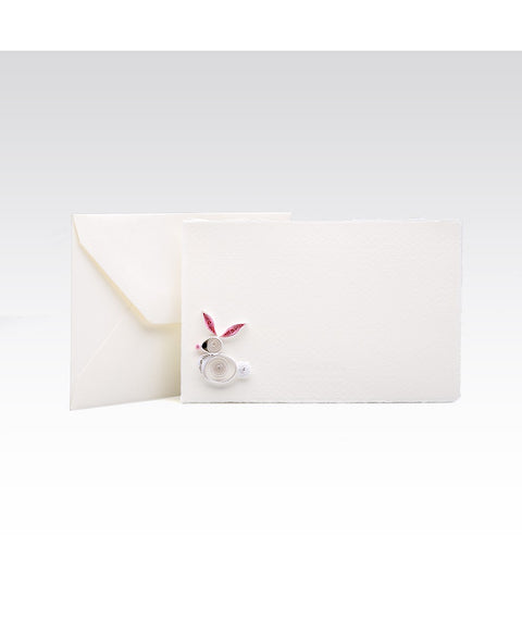 Fabriano greeting card - Quilling Rabbit