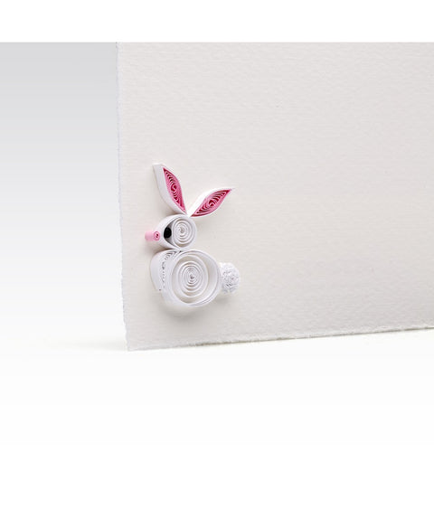 Fabriano greeting card - Quilling Rabbit