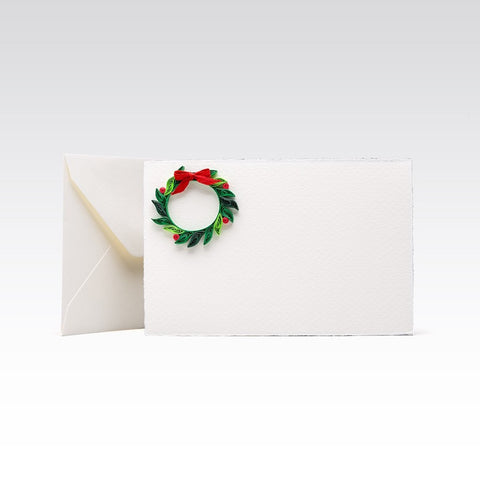 Fabriano greeting card - Quilling Wreath
